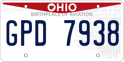 OH license plate GPD7938