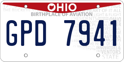 OH license plate GPD7941