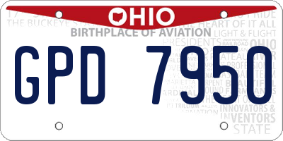 OH license plate GPD7950