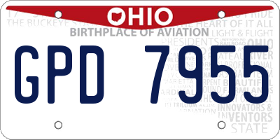 OH license plate GPD7955