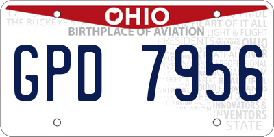 OH license plate GPD7956