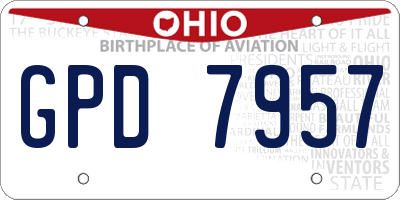 OH license plate GPD7957