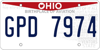 OH license plate GPD7974