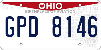 OH license plate GPD8146