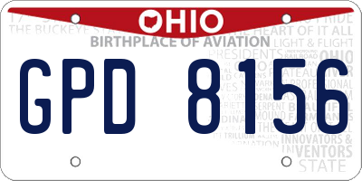 OH license plate GPD8156