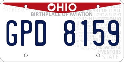 OH license plate GPD8159