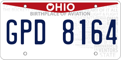 OH license plate GPD8164