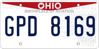 OH license plate GPD8169