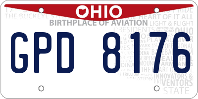 OH license plate GPD8176