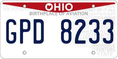 OH license plate GPD8233