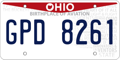 OH license plate GPD8261