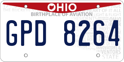 OH license plate GPD8264