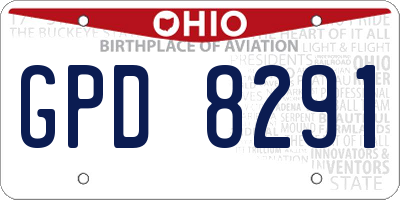 OH license plate GPD8291