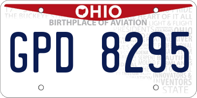OH license plate GPD8295