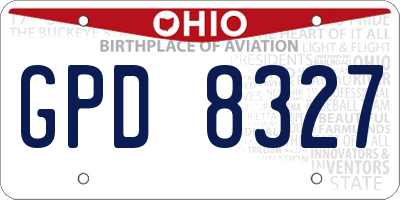 OH license plate GPD8327