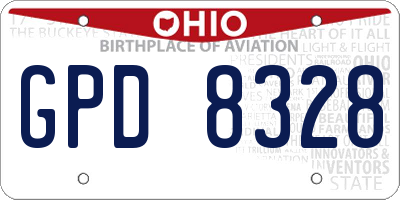 OH license plate GPD8328