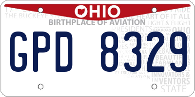 OH license plate GPD8329