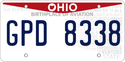 OH license plate GPD8338