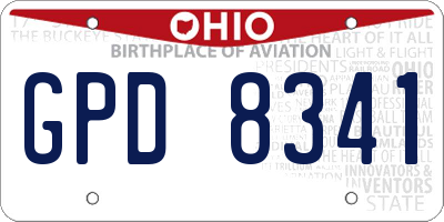 OH license plate GPD8341