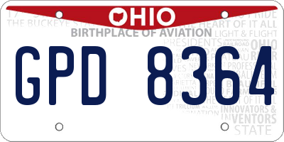 OH license plate GPD8364