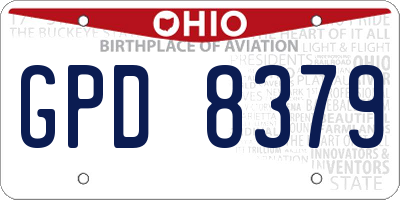 OH license plate GPD8379