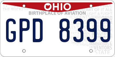 OH license plate GPD8399