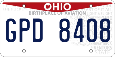 OH license plate GPD8408