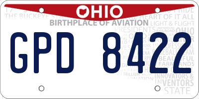 OH license plate GPD8422