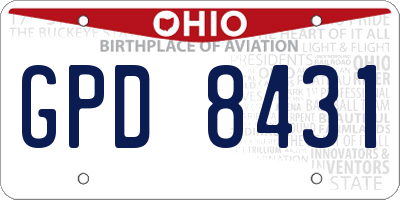 OH license plate GPD8431