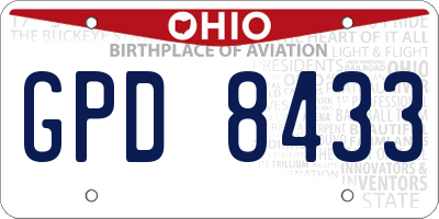 OH license plate GPD8433