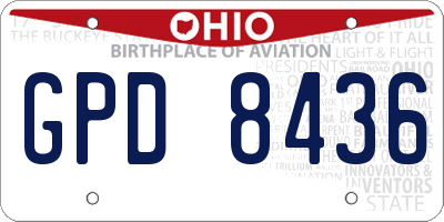 OH license plate GPD8436