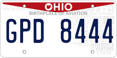 OH license plate GPD8444