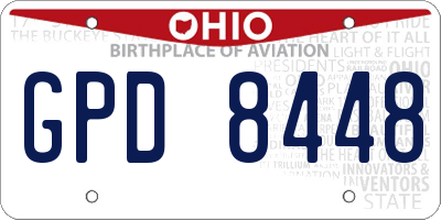 OH license plate GPD8448