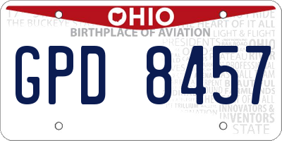 OH license plate GPD8457