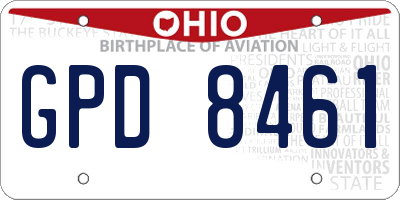 OH license plate GPD8461