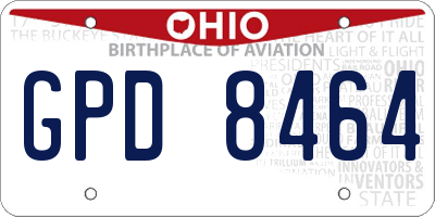OH license plate GPD8464