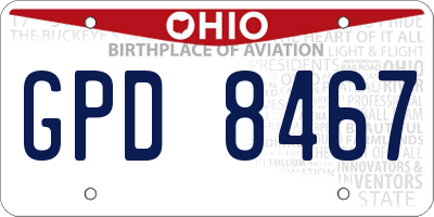 OH license plate GPD8467