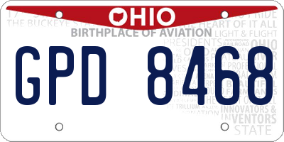 OH license plate GPD8468