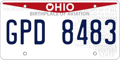OH license plate GPD8483