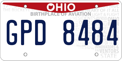 OH license plate GPD8484