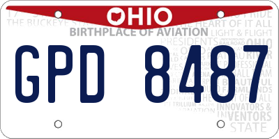 OH license plate GPD8487