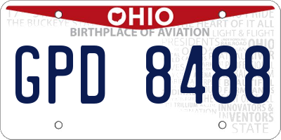 OH license plate GPD8488