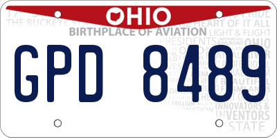 OH license plate GPD8489