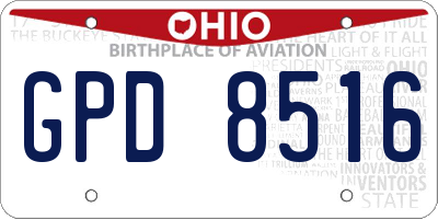 OH license plate GPD8516