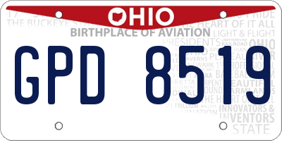 OH license plate GPD8519