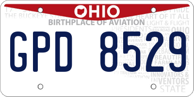 OH license plate GPD8529