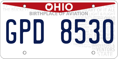 OH license plate GPD8530