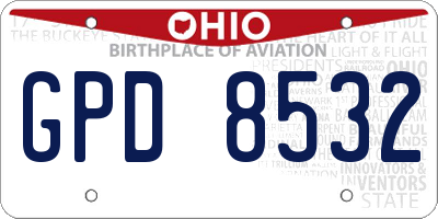 OH license plate GPD8532