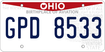 OH license plate GPD8533