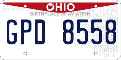 OH license plate GPD8558